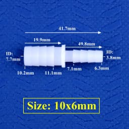 5~200pcs 4~12mm To 2.4~9mm White PE Pagoda Reducing Direct Connectors Aquarium Tank Air Pump Adapter Micro Irrigation Hose Joint