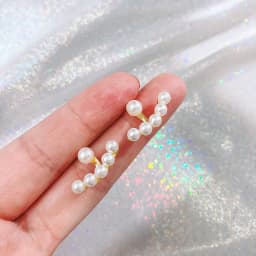 New Imitation Pearl Stud Earrings for Women Geometric Crystal Zircon Stars Earring Birthday Party Banquet Jewelry
