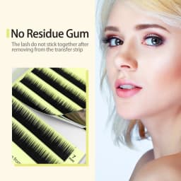 NATUHANA Bottom Eyelash Extension Individual Natural Soft Under Eyelashes J Curl 5-8 Mix Synthetic Mink Lower Lashes for Makeup