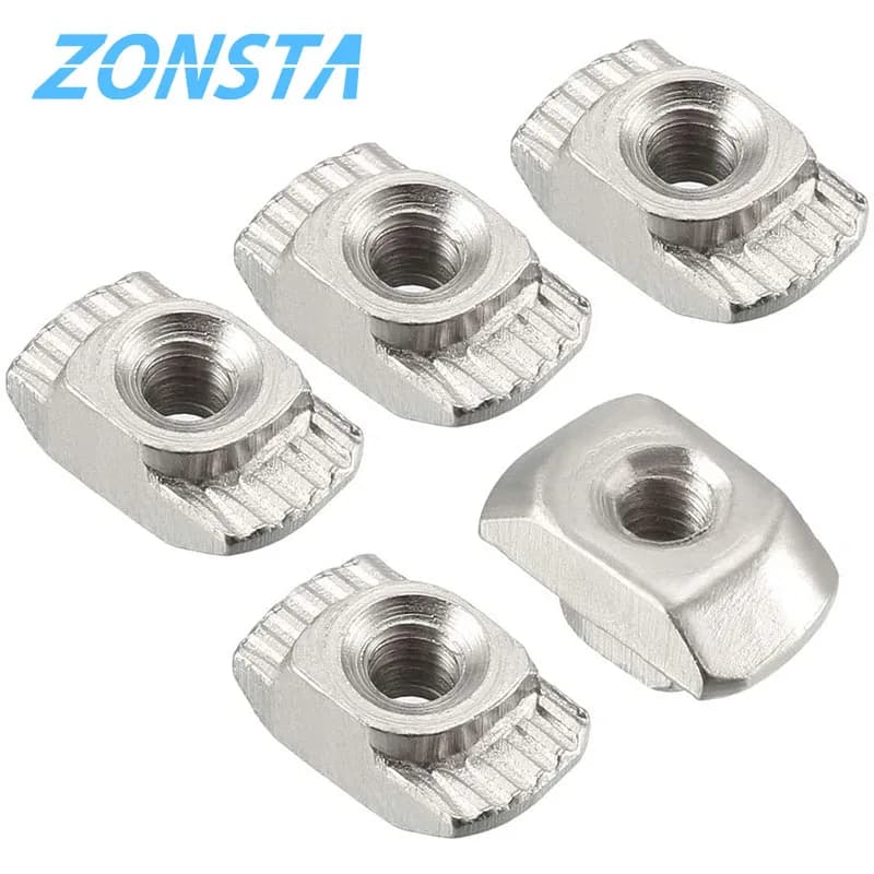 Slide T Nut M3 M4 M5 M6 M8 Aluminium Profile Fastener Connector T-Nuts 3D Printer Sliding Nut Hammer Head Slot Nut 20 30 40 EU