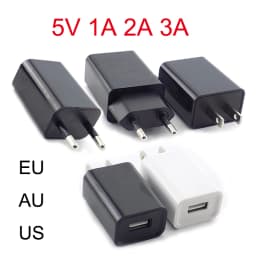 5V 1A 2A 3A Travel USB Adapter Phone Charger Power Supply Adapter Wall Desktop Charging Power Bank EU/US/AU Plug N11 Black White
