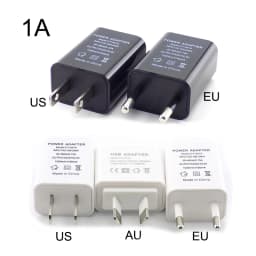 5V 1A 2A 3A Travel USB Adapter Phone Charger Power Supply Adapter Wall Desktop Charging Power Bank EU/US/AU Plug N11 Black White