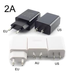5V 1A 2A 3A Travel USB Adapter Phone Charger Power Supply Adapter Wall Desktop Charging Power Bank EU/US/AU Plug N11 Black White