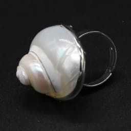 Natural Stone Shell Ring Adjustable Snail-Shaped Gossip Unisex For Love Romantic Birthday Jewelry Gift