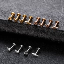 1Pc Stainless Steel Snake Bites Piercing Earring Moon Lightning Tragus Labret Pircing Medusa Conch Cartilage Helix Nariz Jewelry