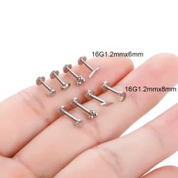 1Pc Stainless Steel Snake Bites Piercing Earring Moon Lightning Tragus Labret Pircing Medusa Conch Cartilage Helix Nariz Jewelry