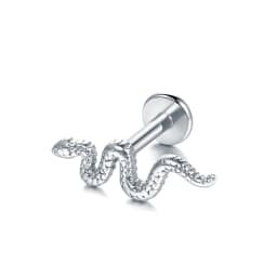 1Pc Stainless Steel Snake Bites Piercing Earring Moon Lightning Tragus Labret Pircing Medusa Conch Cartilage Helix Nariz Jewelry