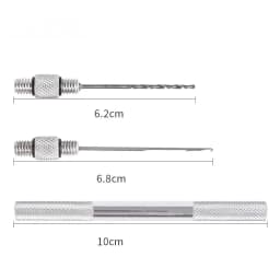 5-in-1 Carp Strong Fishing Rigging Bait Needle Kit Tool Set Bait Drill Stringer Needle with Nonslip Alloy Handle Fish Tools