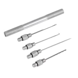 5-in-1 Carp Strong Fishing Rigging Bait Needle Kit Tool Set Bait Drill Stringer Needle with Nonslip Alloy Handle Fish Tools