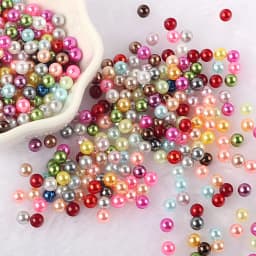 150pcs Mix 3-8mm Colorful Pearls Beads Imitation Plastic Beads for Needdlework Jewelry Making DIY Beacelet Necklace Findings