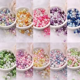150pcs Mix 3-8mm Colorful Pearls Beads Imitation Plastic Beads for Needdlework Jewelry Making DIY Beacelet Necklace Findings