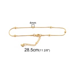 Fashion 304 Stainless Steel Anklet Gold Color Chain Anklet For Women Foot Bracelets Leg Chain Jewelry Accessories Gifts ,1 Piece