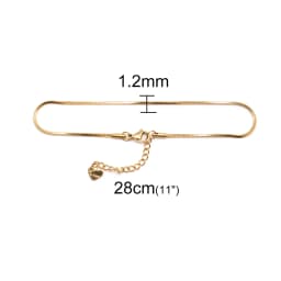 Fashion 304 Stainless Steel Anklet Gold Color Chain Anklet For Women Foot Bracelets Leg Chain Jewelry Accessories Gifts ,1 Piece