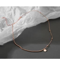 CIAXY Silver Color Lucky Beanie Letter Necklace for Women Ins Asymmetry Short Clavicle Chain Choker Temperament Jewelry Gift