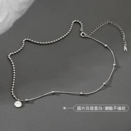 CIAXY Silver Color Lucky Beanie Letter Necklace for Women Ins Asymmetry Short Clavicle Chain Choker Temperament Jewelry Gift