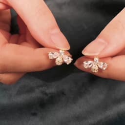 Temperament Cubic Zirconia Insect Bee Stud Earrings for Women Delicate Animal Crystal Earrings Jewelry Brincos Wholesale