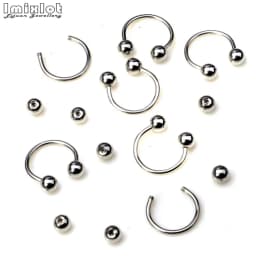 45/90Pcs Mixed Styles Stainless Steel Eyebrow Navel Belly Lip Tongue Nose Piercing Bar Ring Labret Barbell Tunnel Body Jewelry