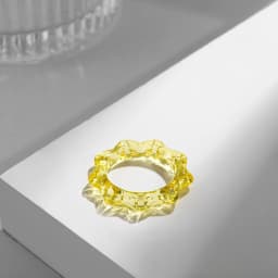 New Trendy Geometric Circle Stacked Finger Rings for Women Minimalist Transparent Multicolor Resin Acrylic Ring Korean Jewelry