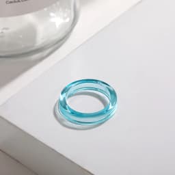 New Trendy Geometric Circle Stacked Finger Rings for Women Minimalist Transparent Multicolor Resin Acrylic Ring Korean Jewelry