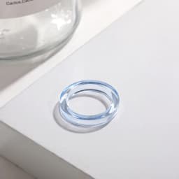 New Trendy Geometric Circle Stacked Finger Rings for Women Minimalist Transparent Multicolor Resin Acrylic Ring Korean Jewelry