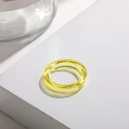 New Trendy Geometric Circle Stacked Finger Rings for Women Minimalist Transparent Multicolor Resin Acrylic Ring Korean Jewelry