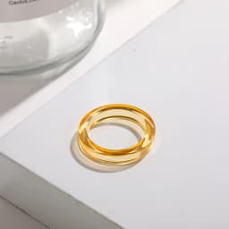 New Trendy Geometric Circle Stacked Finger Rings for Women Minimalist Transparent Multicolor Resin Acrylic Ring Korean Jewelry