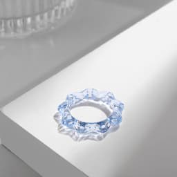 New Trendy Geometric Circle Stacked Finger Rings for Women Minimalist Transparent Multicolor Resin Acrylic Ring Korean Jewelry