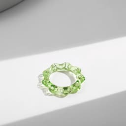 New Trendy Geometric Circle Stacked Finger Rings for Women Minimalist Transparent Multicolor Resin Acrylic Ring Korean Jewelry