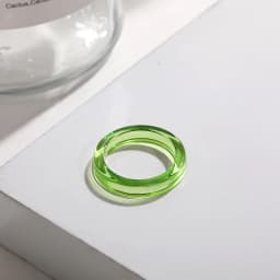 New Trendy Geometric Circle Stacked Finger Rings for Women Minimalist Transparent Multicolor Resin Acrylic Ring Korean Jewelry
