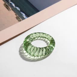 New Trendy Geometric Circle Stacked Finger Rings for Women Minimalist Transparent Multicolor Resin Acrylic Ring Korean Jewelry