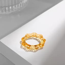 New Trendy Geometric Circle Stacked Finger Rings for Women Minimalist Transparent Multicolor Resin Acrylic Ring Korean Jewelry