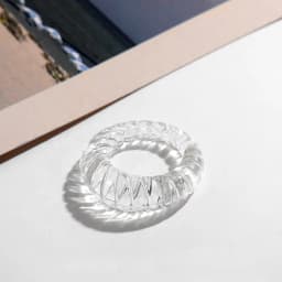 New Trendy Geometric Circle Stacked Finger Rings for Women Minimalist Transparent Multicolor Resin Acrylic Ring Korean Jewelry