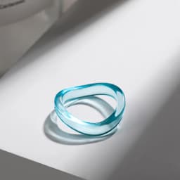 New Trendy Geometric Circle Stacked Finger Rings for Women Minimalist Transparent Multicolor Resin Acrylic Ring Korean Jewelry