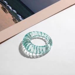 New Trendy Geometric Circle Stacked Finger Rings for Women Minimalist Transparent Multicolor Resin Acrylic Ring Korean Jewelry