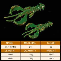 Supercontinent CRAZY 65mm/40mm Lobster Soft Lure Fishing Lures Attractive Shrimp odor salt Wobbler