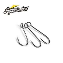 Supercontinent Barb Hook Fishing hook big ring Carbon Steel Single Hooks tackle Worm Hooks With big eyes Ring 20pcs