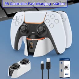 PS5 Controller Charging Dock Station 5V 2A Fast DualSense Joystick Charger With LED Breathing Light For for Playstation 5 Gampad