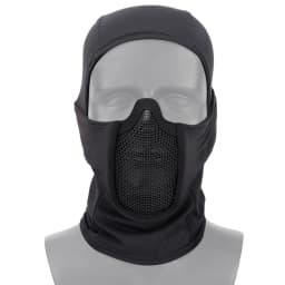 Tactical Balaclava Mesh Mask Airsoft Paintball Full Face Cover Ninja Style Hood Steel Metal Mask Foldable Design