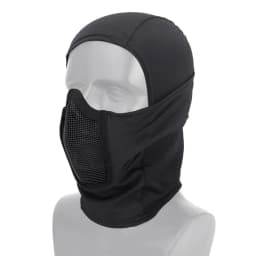 Tactical Balaclava Mesh Mask Airsoft Paintball Full Face Cover Ninja Style Hood Steel Metal Mask Foldable Design