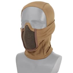 Tactical Balaclava Mesh Mask Airsoft Paintball Full Face Cover Ninja Style Hood Steel Metal Mask Foldable Design