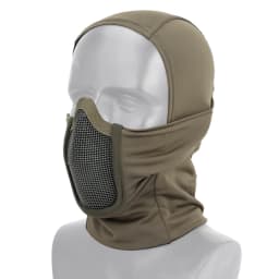 Tactical Balaclava Mesh Mask Airsoft Paintball Full Face Cover Ninja Style Hood Steel Metal Mask Foldable Design