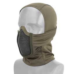 Tactical Balaclava Mesh Mask Airsoft Paintball Full Face Cover Ninja Style Hood Steel Metal Mask Foldable Design
