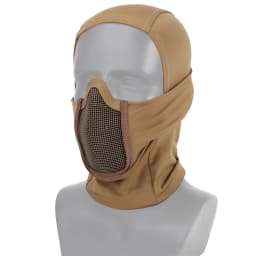 Tactical Balaclava Mesh Mask Airsoft Paintball Full Face Cover Ninja Style Hood Steel Metal Mask Foldable Design