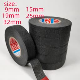 15M Heat-resistant Flame Retardant Fabric Tape Coroplast Adhesive Cloth Tape For Car Cable Harness Wiring Loom Protection