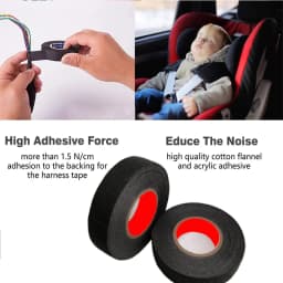 15M Heat-resistant Flame Retardant Fabric Tape Coroplast Adhesive Cloth Tape For Car Cable Harness Wiring Loom Protection