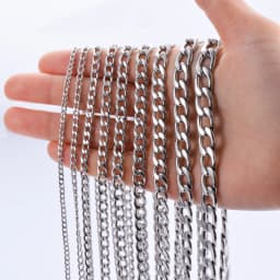 Width 3mm/4.5mm/5mm/6mm/7mm/7.5mm Stainless Steel Curb Cuban Link Chains Punk  Chain Necklace Chokers Jewelry For Men Women