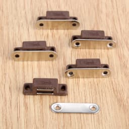 5pcs Magnetic Catches w/screws Small Metal Cabinet Door Cupboard Preventing Protecting 27x10mm White/Brown Mini Stopper Kitchen