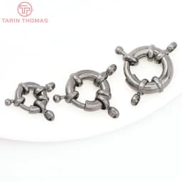 (2751)6PCS 11.5MM 13MM 15MM 21MM 24K Gold Color Brass 2 Holes Charms Bracelet Connector High Quality Diy Jewelry Accessories