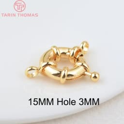 (2751)6PCS 11.5MM 13MM 15MM 21MM 24K Gold Color Brass 2 Holes Charms Bracelet Connector High Quality Diy Jewelry Accessories