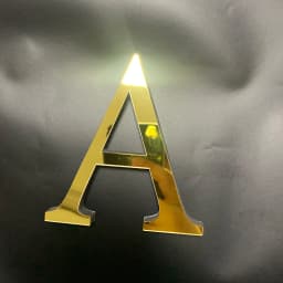 English Alphabet Acrylic Gold Wall Stickers Home Decor For Living Room Bedroom Cabinet 3D Mirror Poster Peel & Stick Wallpaper